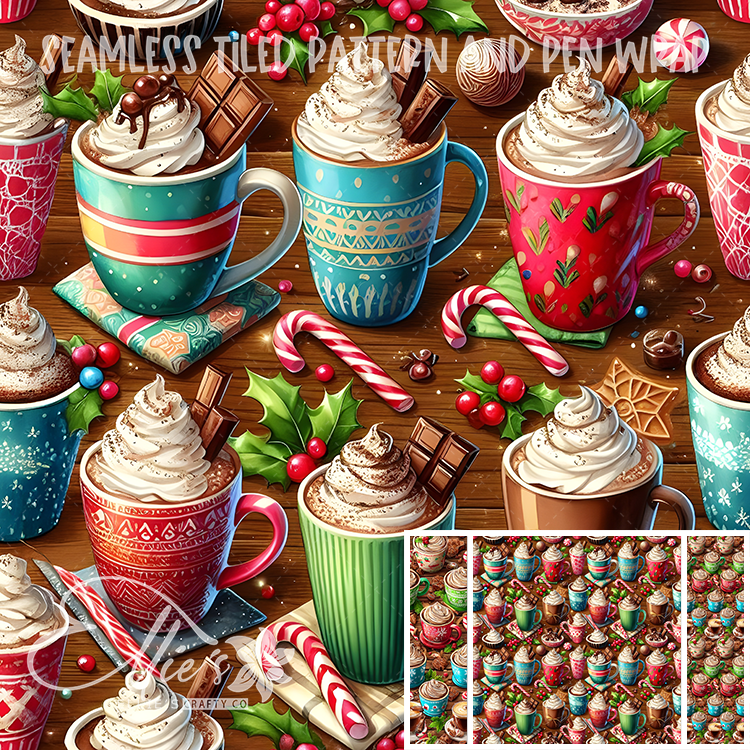 Image 487 - Seamless Tiled Pattern Digital Images for Vinyl/Tumbler Wraps & Pen Wraps