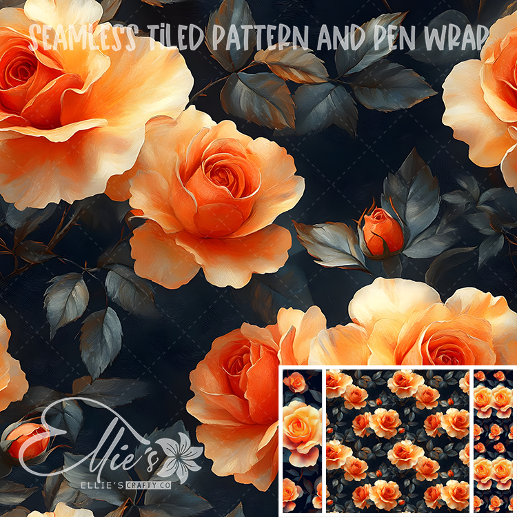 Floral 49 - Seamless Tiled Pattern Digital Images for Vinyl/Tumbler Wraps & Pen Wraps