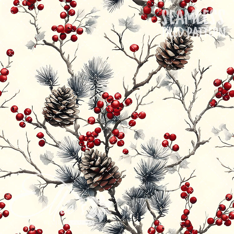 Pinecones - 10 Tiled Pattern Digital Images (Seamless)