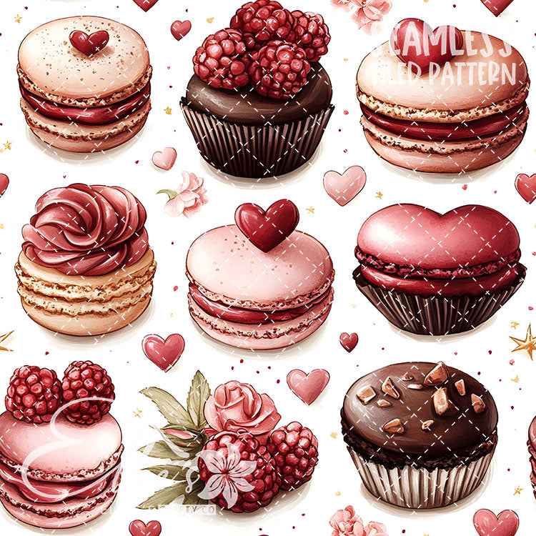 Valentines Sweets Bundle 2 - 20 Tiled Pattern Digital Images (Seamless)