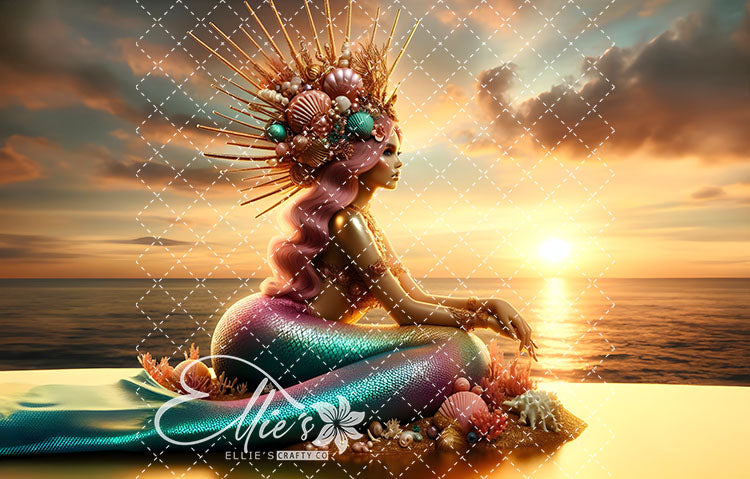 Mermaids Bundle #1 Modified Size 12 Digital Images (Not Seamless)