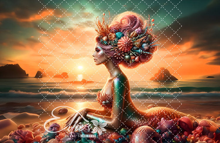 Mermaids Bundle #2 Modified Size 12 Digital Images (Not Seamless)