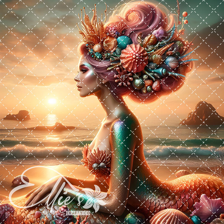 Mermaids Bundle #2 Original Square Size 12 Digital Images (Not Seamless)