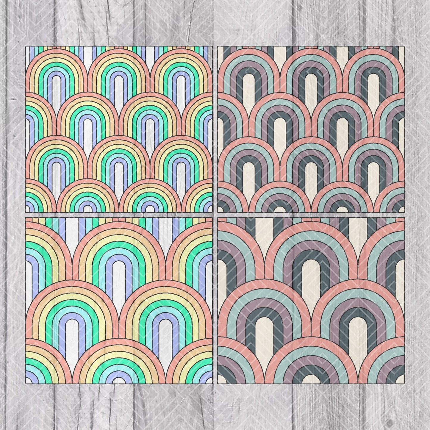 Boho Rainbow Template Straight Tumblers