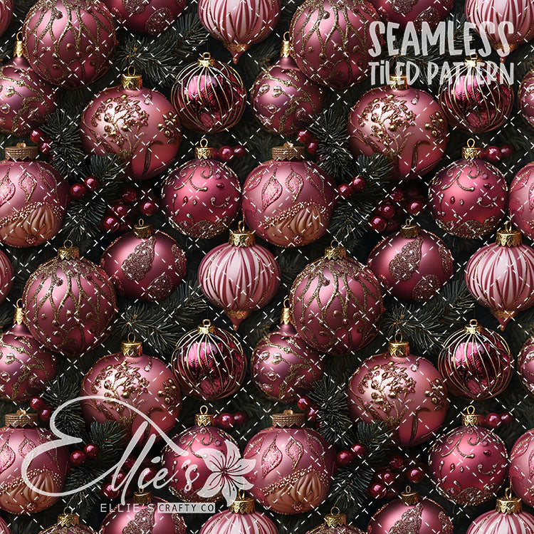 Pink Ornaments - 5 Tiled Pattern Digital Images (Seamless)