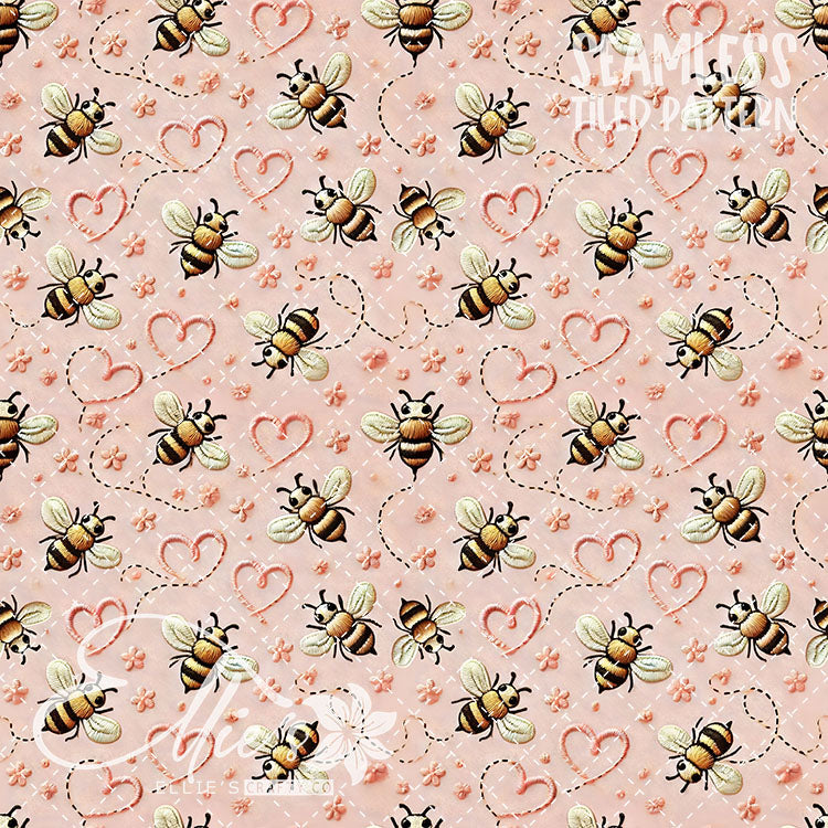 Bee Love Bundle 1 - 26 Tiled Pattern Digital Images (Seamless)