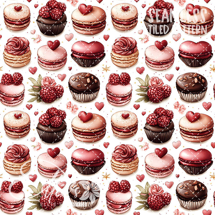Valentines Sweets Bundle 2 - 20 Tiled Pattern Digital Images (Seamless)