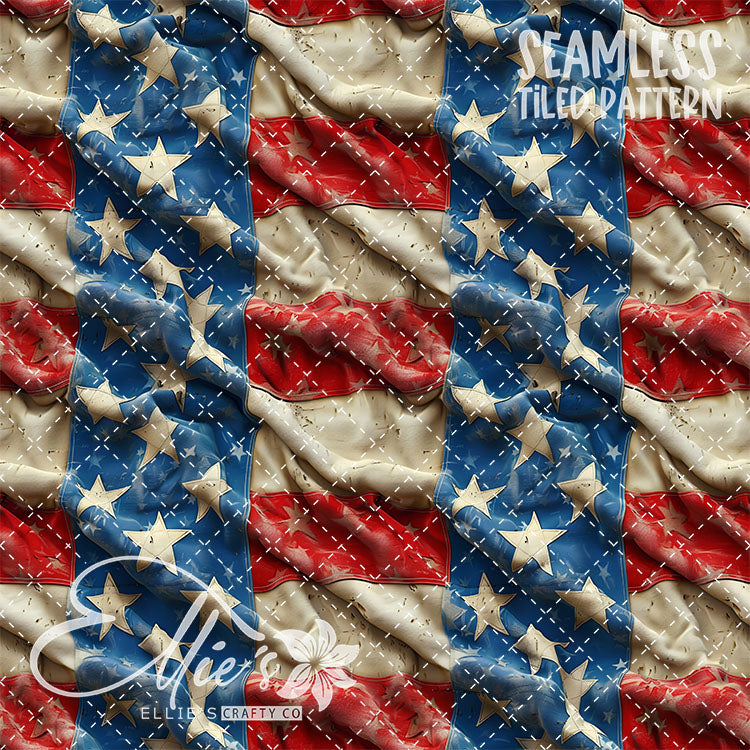 All American - 7 Tiled Pattern Digital Images (Seamless)