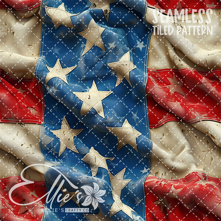 All American - 7 Tiled Pattern Digital Images (Seamless)
