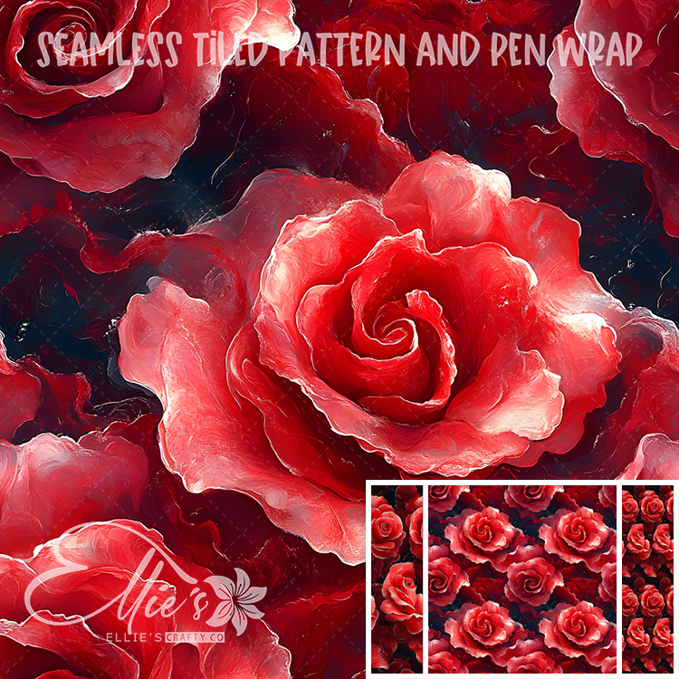 Floral 51 - Seamless Tiled Pattern Digital Images for Vinyl/Tumbler Wraps & Pen Wraps