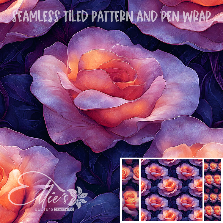 Floral 56 - Seamless Tiled Pattern Digital Images for Vinyl/Tumbler Wraps & Pen Wraps