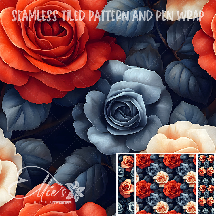 Floral 57 - Seamless Tiled Pattern Digital Images for Vinyl/Tumbler Wraps & Pen Wraps