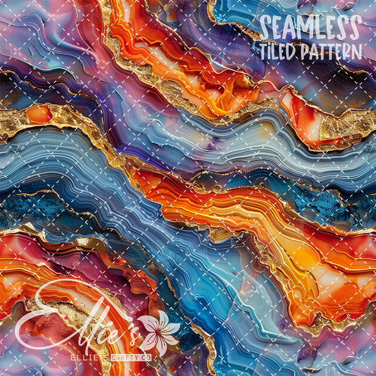 Geode Version 1 - 10 Tiled Pattern Digital Images (Seamless)