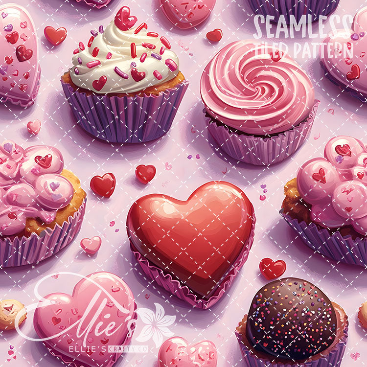 Valentines Sweets Bundle 2 - 20 Tiled Pattern Digital Images (Seamless)
