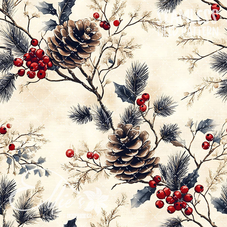 Pinecones - 10 Tiled Pattern Digital Images (Seamless)