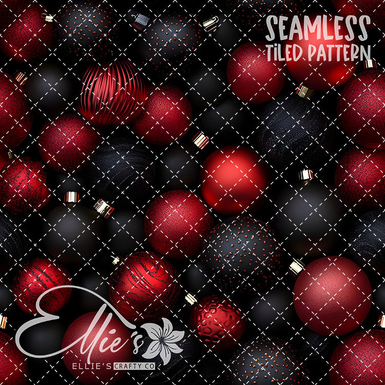Red Ornaments - 10 Tiled Pattern Digital Images (Seamless)