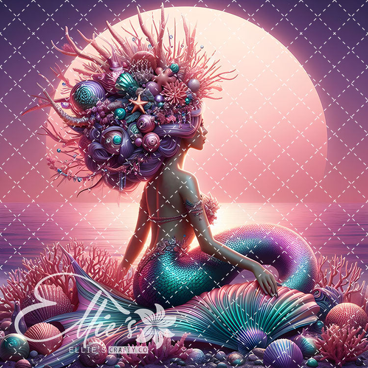 Mermaids Bundle #1 Original Square Size 12 Digital Images (Not Seamless)