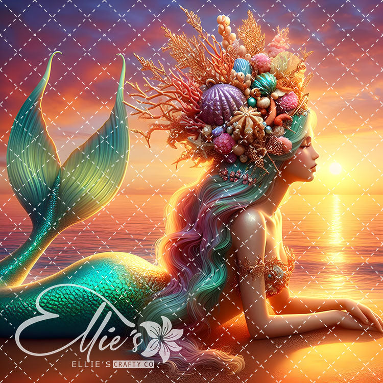 Mermaids Bundle #2 Original Square Size 12 Digital Images (Not Seamless)