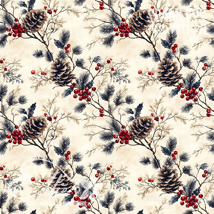 Pinecones - 10 Tiled Pattern Digital Images (Seamless)