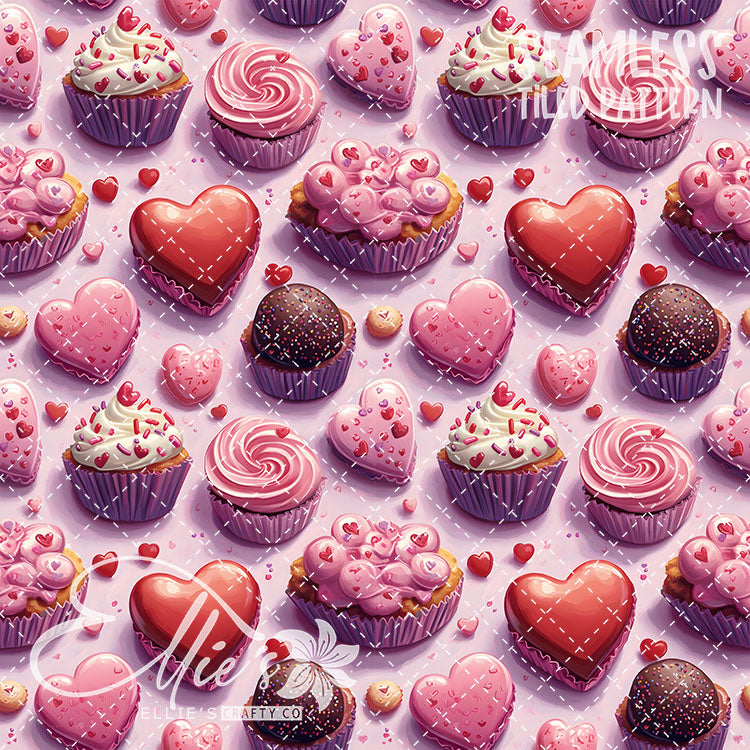 Valentines Sweets Bundle 2 - 20 Tiled Pattern Digital Images (Seamless)