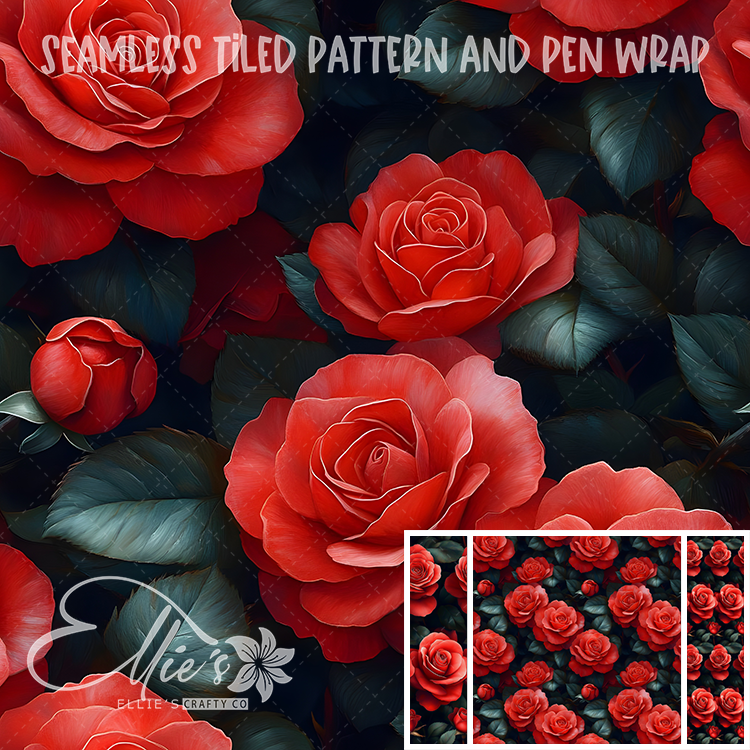 Floral 5 - Seamless Tiled Pattern Digital Images for Vinyl/Tumbler Wraps & Pen Wraps
