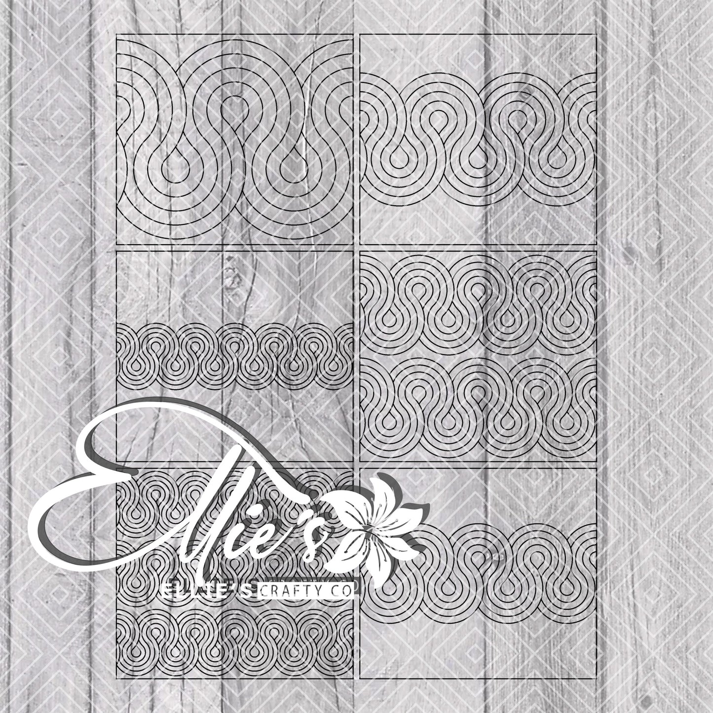 Swirls Template for Straight Tumblers