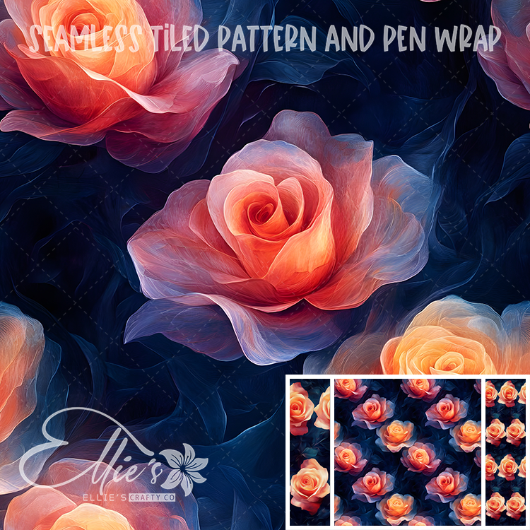 Floral 60 - Seamless Tiled Pattern Digital Images for Vinyl/Tumbler Wraps & Pen Wraps