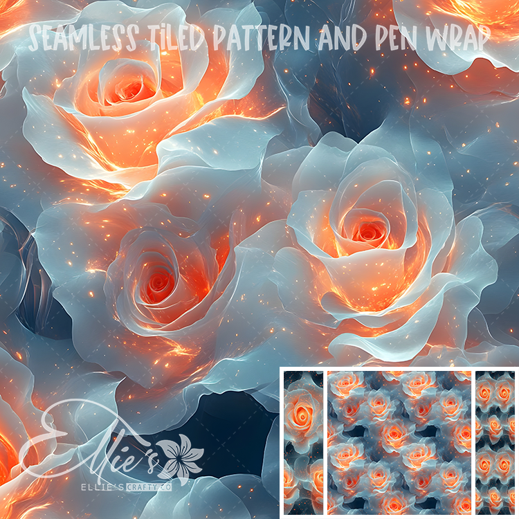 Floral 61 - Seamless Tiled Pattern Digital Images for Vinyl/Tumbler Wraps & Pen Wraps