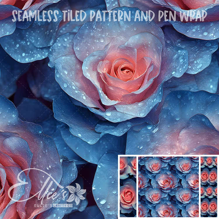 Floral 63 - Seamless Tiled Pattern Digital Images for Vinyl/Tumbler Wraps & Pen Wraps