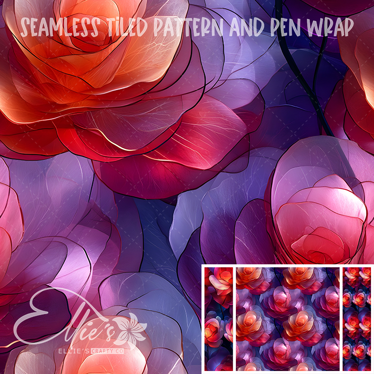 Floral 66 - Seamless Tiled Pattern Digital Images for Vinyl/Tumbler Wraps & Pen Wraps