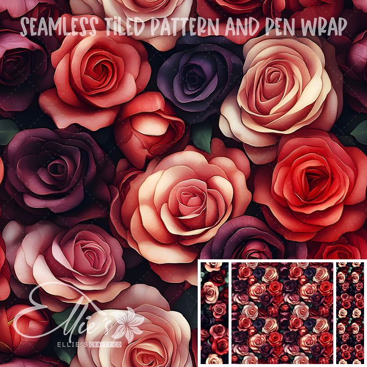 Floral 68 - Seamless Tiled Pattern Digital Images for Vinyl/Tumbler Wraps & Pen Wraps