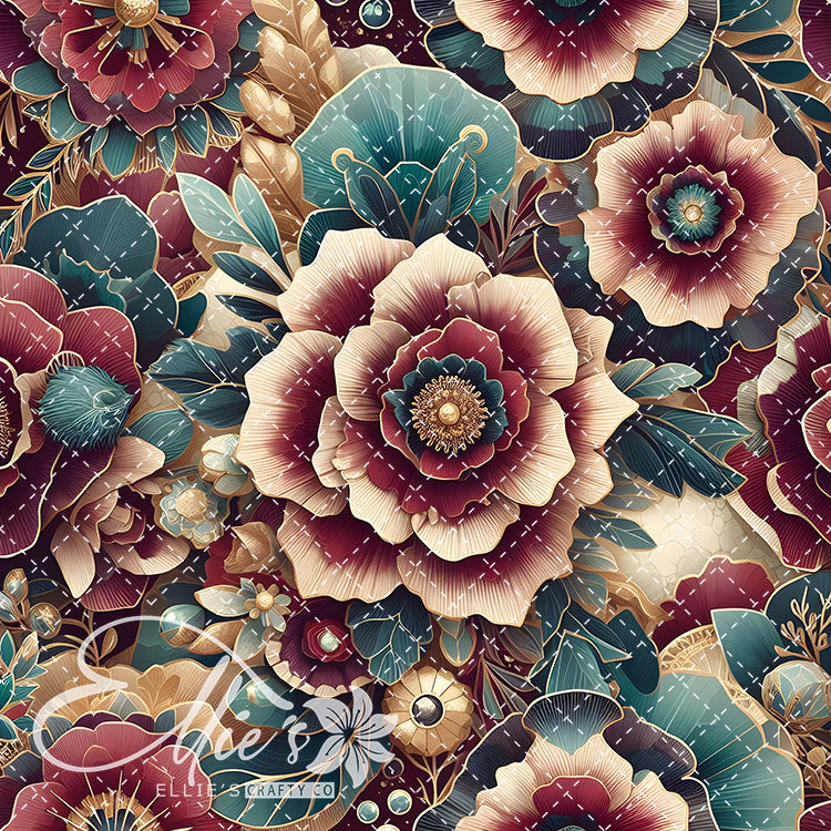 Marble Floral V1 22 Digital Images (Not Seamless)