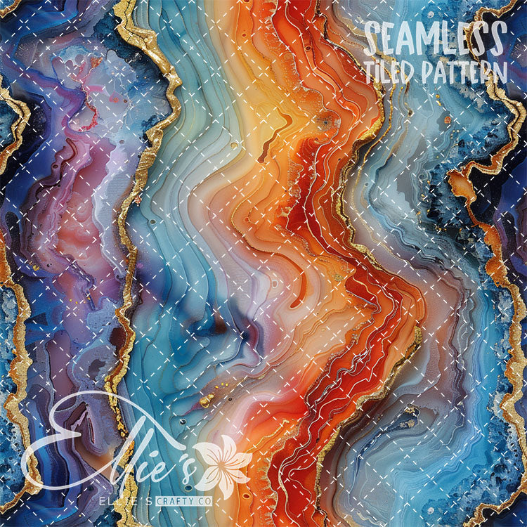 Geode Version 1 - 10 Tiled Pattern Digital Images (Seamless)
