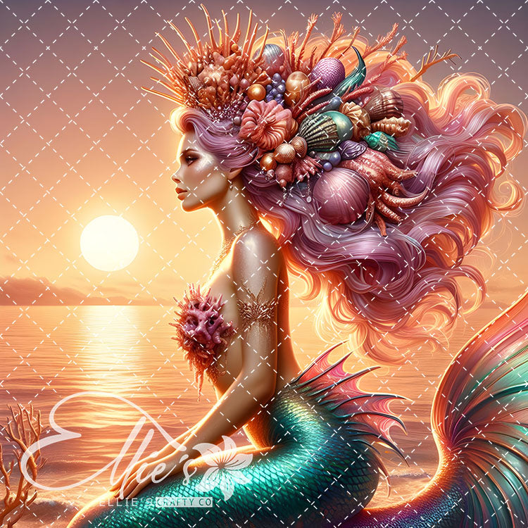 Mermaids Bundle #2 Original Square Size 12 Digital Images (Not Seamless)