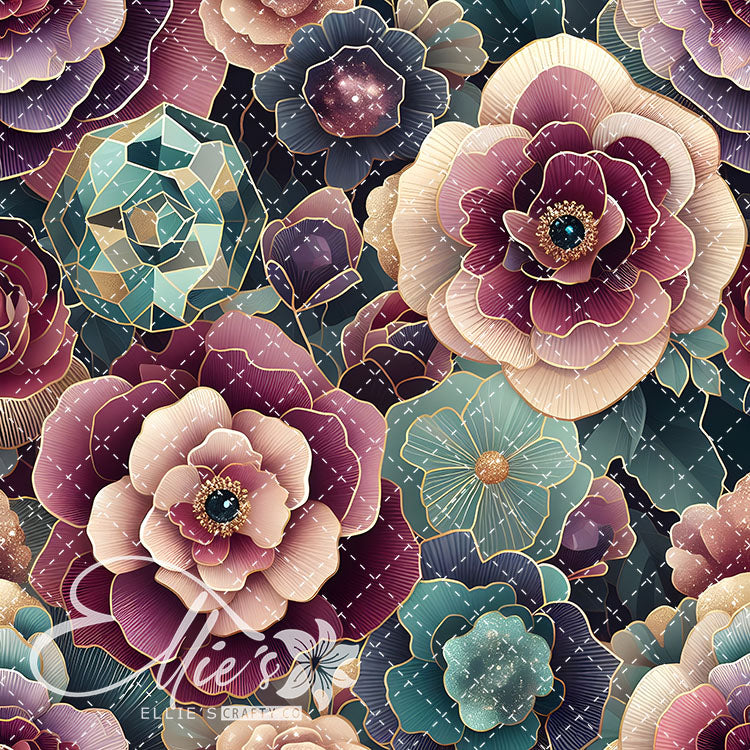 Marble Floral V2 24 Digital Images (Not Seamless)