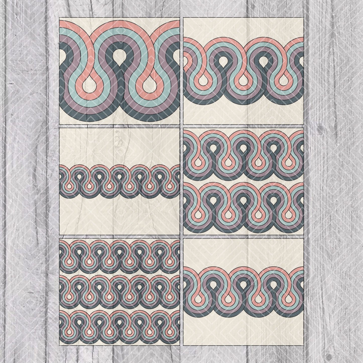 Swirls Collection Template for Straight Tumblers
