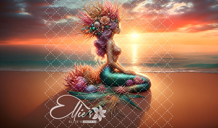 Mermaids Bundle #1 Modified Size 12 Digital Images (Not Seamless)