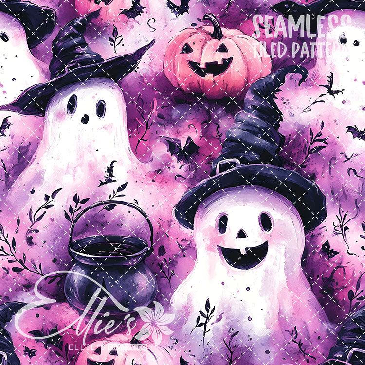 Purple Halloween - 6 Tiled Pattern Digital Images (Seamless) - 7 Pen Wraps (Seamless)