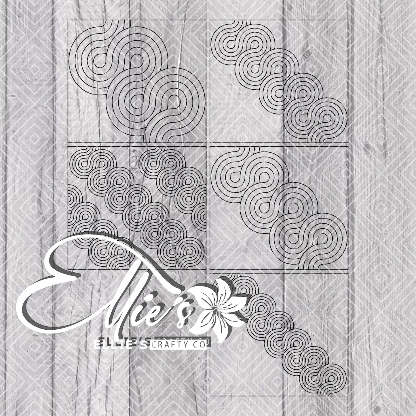 Swirls Collection Template for Straight Tumblers