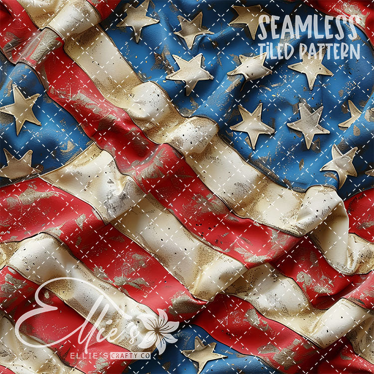 All American - 7 Tiled Pattern Digital Images (Seamless)