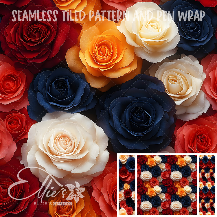 Floral 71 - Seamless Tiled Pattern Digital Images for Vinyl/Tumbler Wraps & Pen Wraps