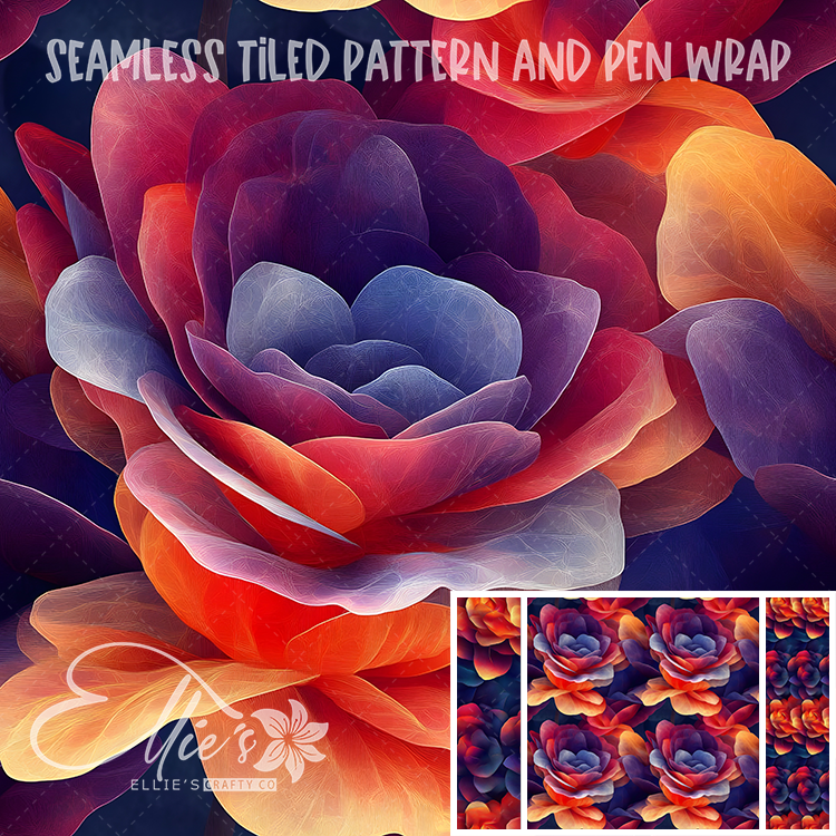 Floral 73 - Seamless Tiled Pattern Digital Images for Vinyl/Tumbler Wraps & Pen Wraps