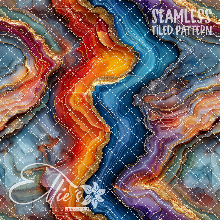 Geode Version 1 - 10 Tiled Pattern Digital Images (Seamless)