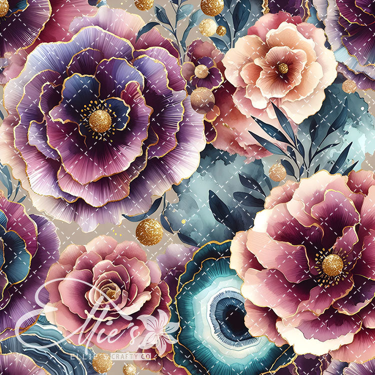 Marble Floral V2 24 Digital Images (Not Seamless)