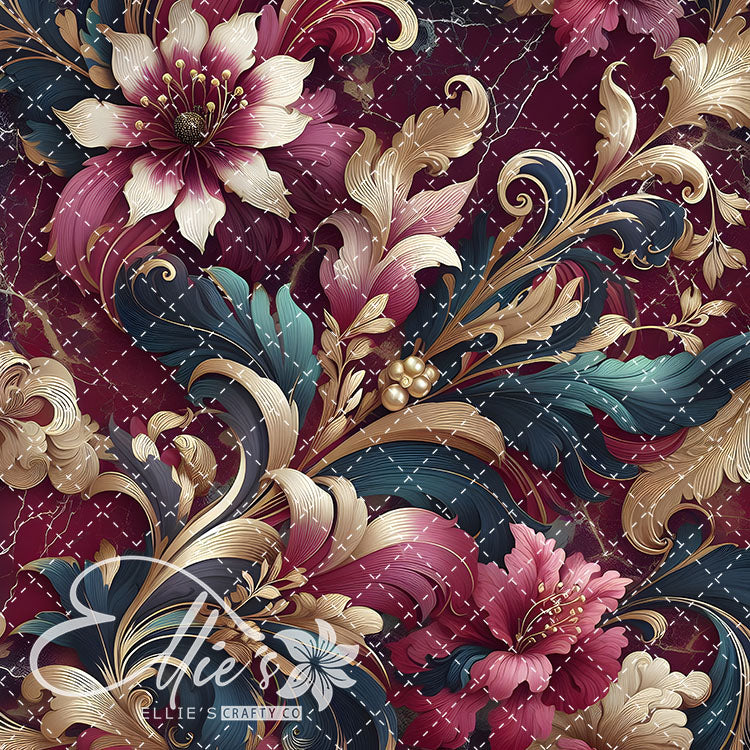 Marble Floral V1 22 Digital Images (Not Seamless)