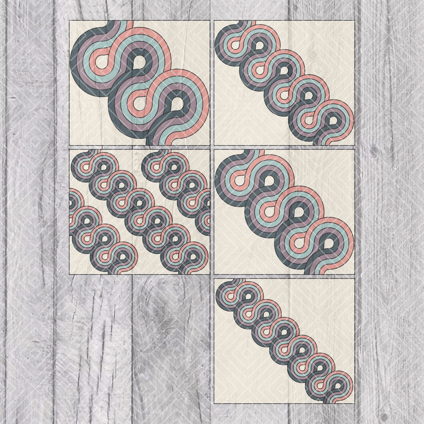 Swirls Collection Template for Straight Tumblers