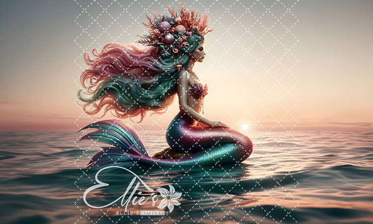 Mermaids Bundle #1 Modified Size 12 Digital Images (Not Seamless)