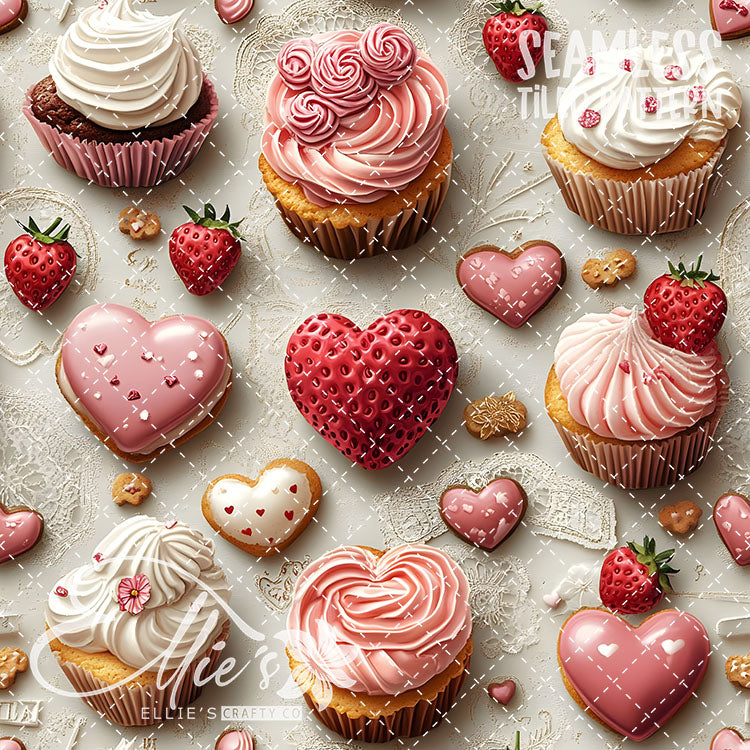 Valentines Sweets Bundle 2 - 20 Tiled Pattern Digital Images (Seamless)