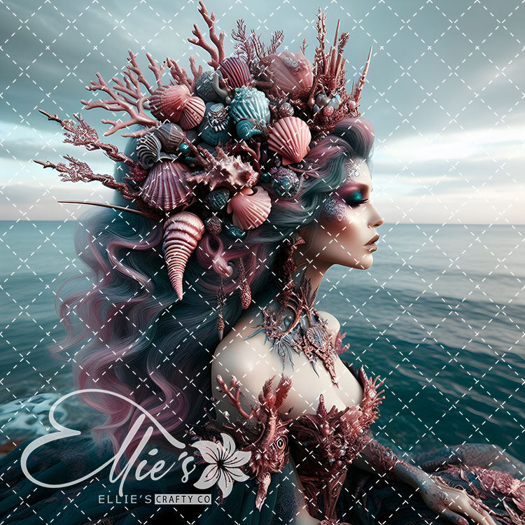 Mermaids Bundle #2 Original Square Size 12 Digital Images (Not Seamless)