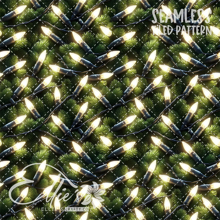 Christmas Lights - 10 Tiled Pattern Digital Images (Seamless)